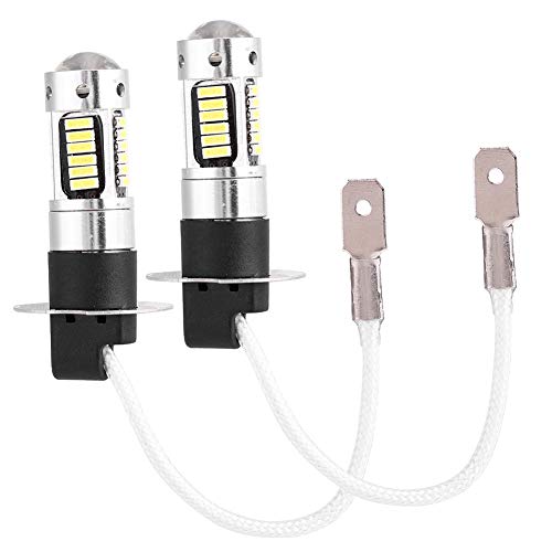 H3 led-Coppia di DC 12V H3 6500K Bianco 4014 LED