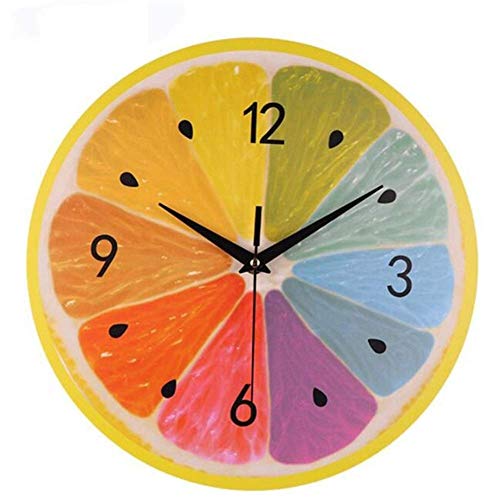 Familien essentielle gelbe Frucht Zitrone Limette Moderne Küche Wanduhr Wohnzimmer Wanduhr Hauptdekoration Kunstuhr