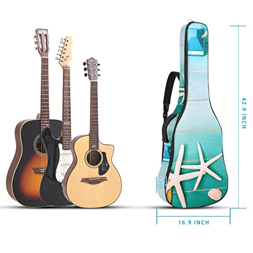 Housse étanche pour guitare acoustique avec double bandoulière et poche phare et ciel avec nuages, Multicolore 03., 42… - Les Beatles, Paul McCartney, John Lennon, RIngo Starr, George Harrison Housse étanche pour guitare acoustique avec double bandoulière et poche phare et ciel avec nuages, Multicolore 03., 42… – Image 6