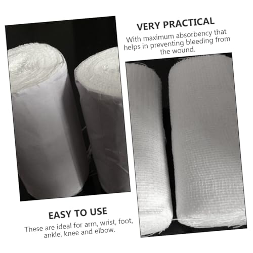 SOLUSTRE 10pcs Rollo de Venda de Gasa Desechable 8x600cm Envoltura de Compresión Vendas para Primeros Auxilios Entrenamiento y Cuidado de Heridas para Emergencias y Uso Deportivo miniatura 7