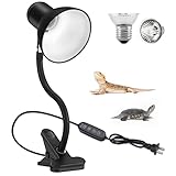 【Temporizador Inteligente】Lámpara de calor para reptiles con diseño de temporización de ciclo inteligente, una vez ajustado para encender y apagar automáticamente, cada 24 horas al mismo tiempo para encender la luz, ciclo automático, sin necesidad de apagar manualmente todos los días.