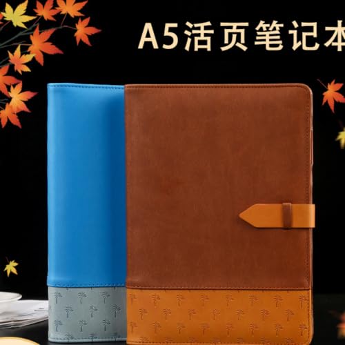 Carnet de notes de bureau en cuir café format A5 un cadeau professionnel élégant - 2