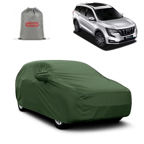 Image of AOSIS 'Waterproof' Car Cover Compatible with Mahindra Xuv 700 MX Series /AX Series 300 GSM Uly Coated Thick Fabric 4X4, Adjustable Belt Buckle, Elastic Grip