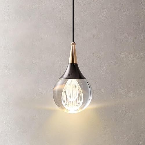 Lámpara colgante de cristal con diseño de bola moderna para una iluminación elegante