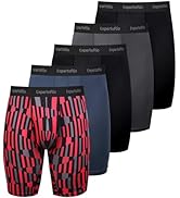Expertoftio Men's 9 Inch Long Leg Boxer Briefs for Men: Performance & Moisture Wicking, Anting Chafing Relief, Fly Desig 4180LCSZbXL. AC SR166,182