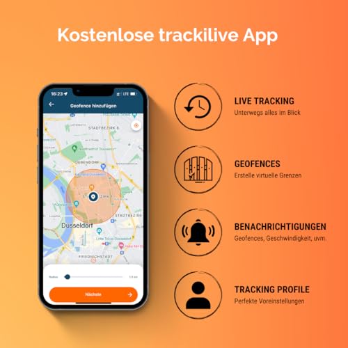 trackilive TL-60, 4G Tracker Langzeit Live Ortung, Lange Akkulaufzeit, GPS Tracker Auto, Baumaschinen, Quad, magnetisches Gehäuse, wasserdicht nach IP68