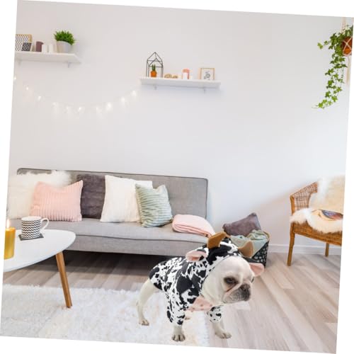 Disfraz para perro con diseño de vaca BESPORTBLE talla S miniatura 3