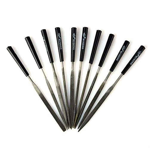 Set de 10 limes aiguille pour le métal, le verre, la pierre, les bijoux, la sculpture du bois, outil pour l'artisanat