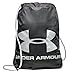 Under Armour Unisex Ozsee Sackpack, handlicher Beutel Rucksack für das Fitnessstudio, wasserabweisender Sportbeutel mit Kordelzug, leichter Rucksackbeutel mit Brustclip,Black / / Steel,OSFA