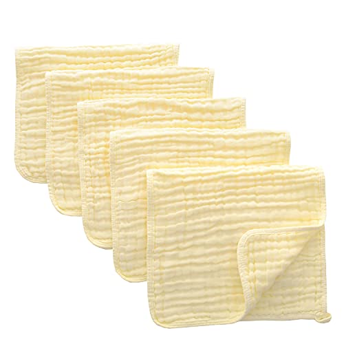 Image of Muslin Burp Cloths - Baby Burp Cloth Sets for Unisex. 5 Pack Large Perfect for Newborn Baby Burping Cloths/Burp Bibs. Baby Burping Rags for Boys and Girls