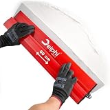 Delphi Spatola per Stucco (40/60/80/100 cm) - Spatola 60 cm con Lama in Acciaio Inox 0,3 mm | Spatola per Rasatura Muro e Soffitto | Per Stucco, Gesso, Pittura e Colla + 2 Spugne GRATIS