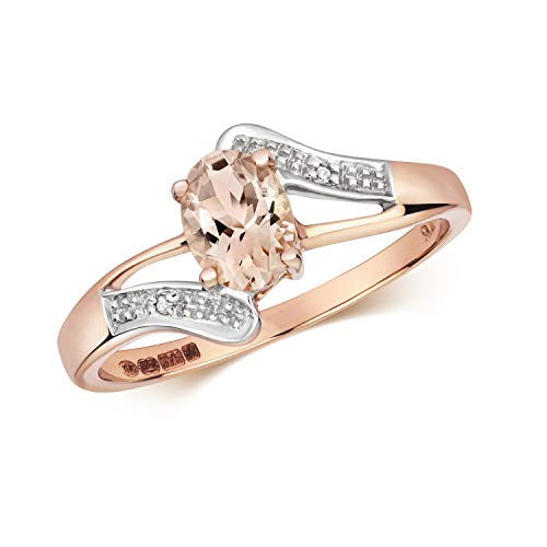 Bague Solitaire Or Rose Diamant et Morganite : Le Cadeau d'Anniversaire Unique