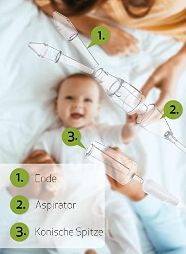 iGLOBAL Nasal Aspirator Set with 2 Change Attachments for Babies from 1st Day, Infants and Toddlers, Nasal Aspirator with Cleaning Brush and Suction Hose