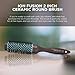 Spornette Ion Fusion 2 inch Round Brush With Thermal Ceramic Barrel And Ion-charged Anti Static Nylon Bristles For Blow Drying, Blow-outs, Curling, Styling, And Smoothing All Types Of Hair Textures