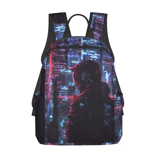 Sac à dos de randonnée ultra léger avec motifs imprimés originaux Hacker Era mixte