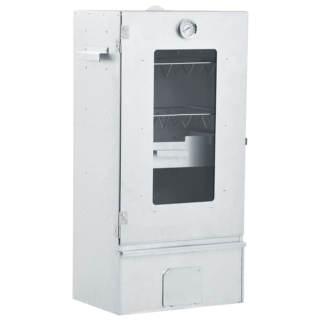 Horno para ahumar con generador de humo frío de acero galvanizado, multifuncional para carne, pescado y salchichas, incluye termómetro y ganchos en S, barbacoa duradera al aire libre