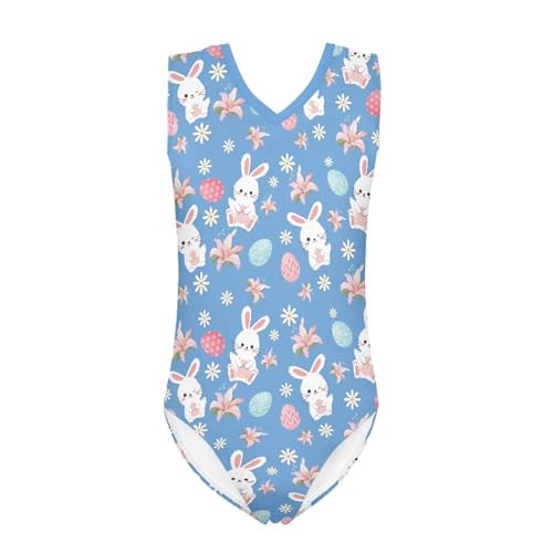 Image of Girls Cartoon Pattern One-Piece Swimsuits Sport Racer Swimwear Beach Bathing Suit, Size 5-14