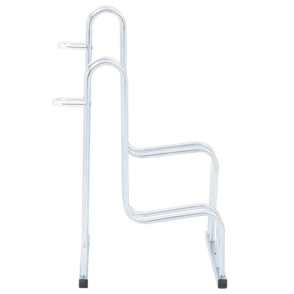 Soporte de bicicleta para bicicleta (2 bicicletas, acero galvanizado, Bastidor de bicicletas)