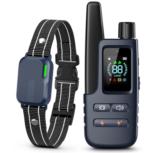Dog Shock Collar - 4500FT Dog Training Collar with Remote, IPX8 Waterproof Electric Dog Collar with...