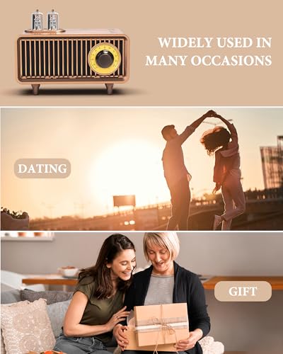 Image of Retro Radio Bluetooth Speaker with FM Radio TF card, USB & AUX playback