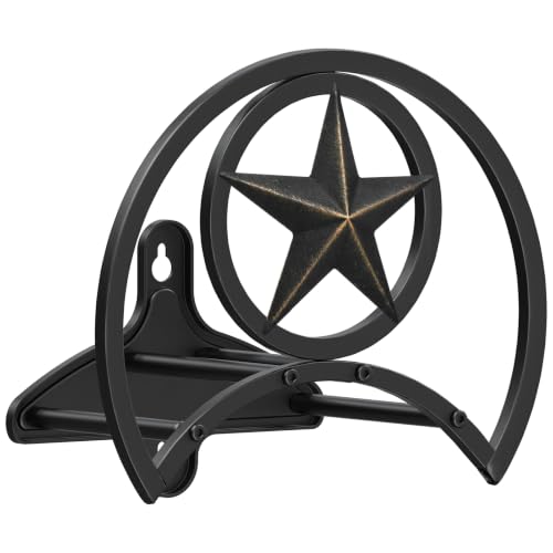 Image of GOFORWILD Garden Hose Holder, Decorative Hose Butler Sturdy Water Hose Rack, Durable Wall Hose Hanger, Holds 125-Feet of 5 /8-Inch Hose, Hose Reel, Made of Gauge Steel (9.8)