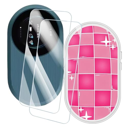 OAGELIM 2�Z�b�g �X�N���[���v���e�N�^�[ + �P�[�X ZTE U10S Pro (1.38 �C���`) �Ƃ̌݊������� �A�[�e�B�X�e�B�b�N�J�X�^���v�����g�J�o�[�Ƌ����K���X�t�B���� �X�N���b�`�h�~ (�s���N�̐��E)