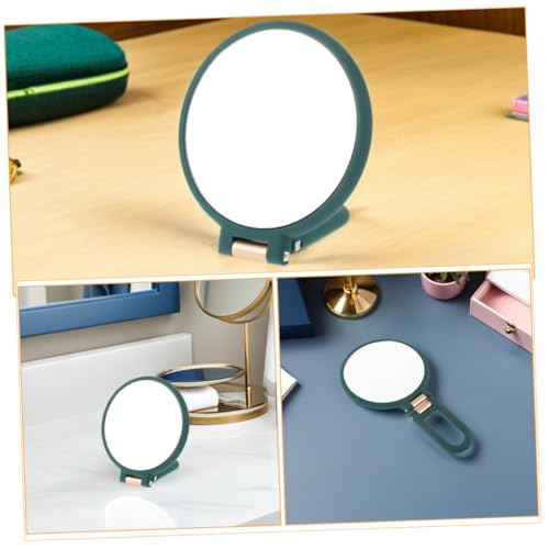 Espejo de maquillaje portátil de mano doble cara 15x miniatura 3