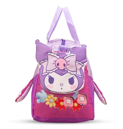 Image of 3D Design Duffle Bag for Kids & Adult| Large Compartment Foldable Luggage with Shoulder Strap | Lightweight Travel & Short Trips Storage Organizer for Women (Purple Doll)