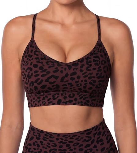 Image of Sunzel Sports Bra for Women, Criss-Cross Open Back Adjustable Strappy Bras, Workout Gym Padded Yoga Bra with Removable Pads