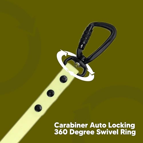 Image of Adil's Biothane Dog Leash - Waterproof Leashes for Dogs, Metal Hook, Adjustable 5ft Length Suitable for Dogs & Puppies, Ideal for Walking, Running & Training (Lemon Yellow)