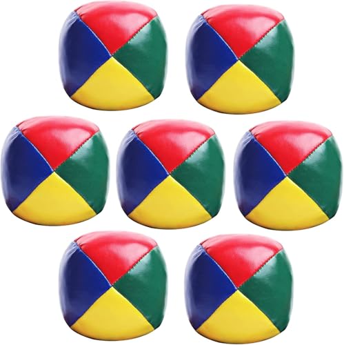 XZEIT 7 Stück Soft Jonglierbälle Set, Ballwurfball Spiele Farbige Jonglierbälle für Anfänger und Freizeitgebrauch Outdoor Freizeitartikel für Erwachsene