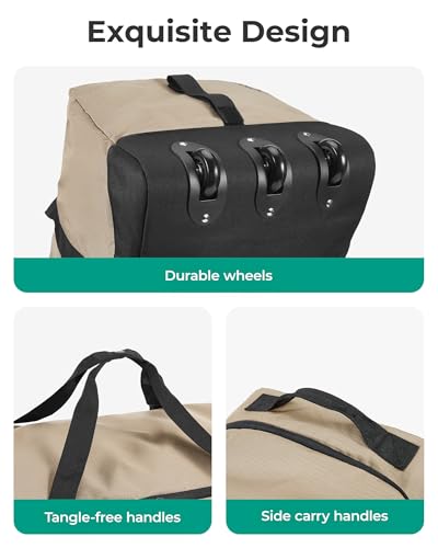 BAGSMART 83L Foldable Travel Bag, Large Duffle Bag for Travel, Weekender Duffel Luggage Bag for Sport College Camping, Water Resistant, Brown