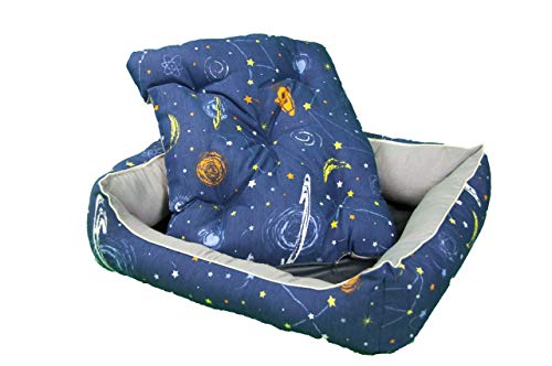 Palets Talavera SL - Lit pour Chiens et Chats, canapé pour Chiens/Chats, Panier pour Chiens/Chats avec Coussin imprimé Galaxie Cover