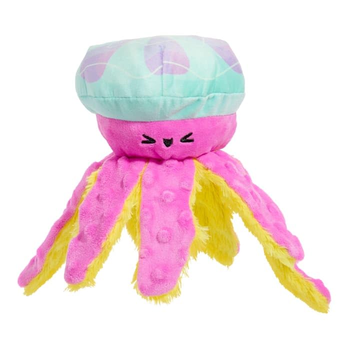 Condition photo showing New/Like New for bark jellysquish ocean jellyfish multicolor plush dog toy, medium