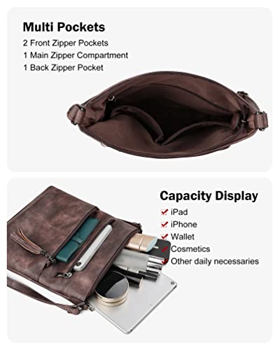 Image of MASINTOR Crossbody Purses for Women, Multi Pocket Casual Crossbody Bag, Adjustable Strap Shoulder Bag with Tassel