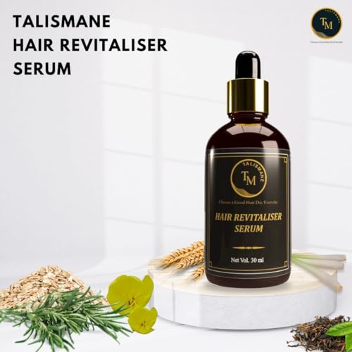TALISMANE Professional Hair Growth Booster Oil (120ml) & Revitalizer Serum (30ml) for Men & Women (Pack of 2)–Nourishes, Controls Hair Fall, Enhances Shine & Promotes Healthy Hair Growth-Paraben Free