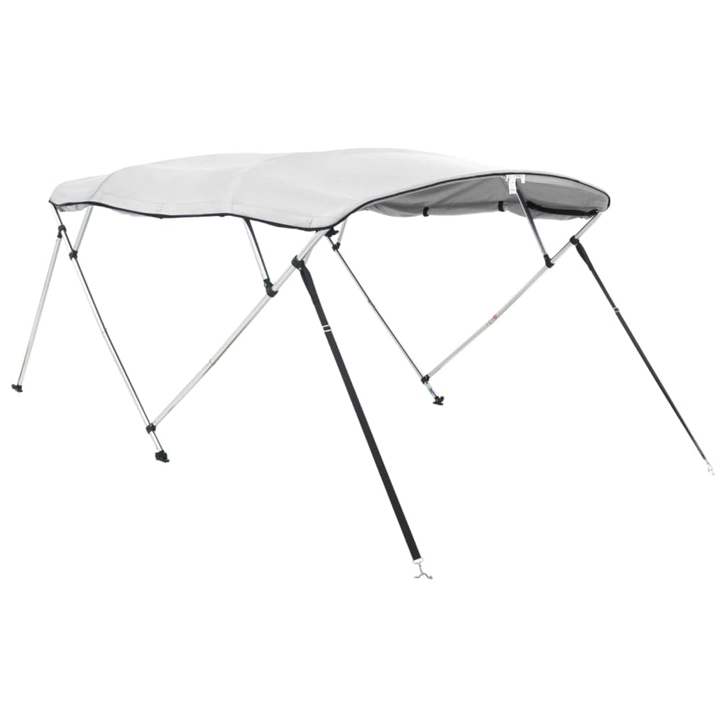 4-Bow Bimini Top con pannelli laterali, 243 x (185-198) x 137 cm, poliestere 600D, protezione UV, impermeabile, con telaio in alluminio e fissaggio in acciaio inox, per kayak e barca a