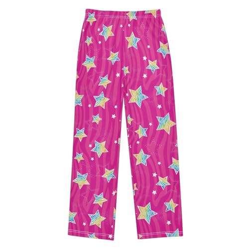 Boys' Pants Super Fun Rainbow Star Long Bottoms Jogger Pants Elastic Waist Trousers with Pockets S-XL