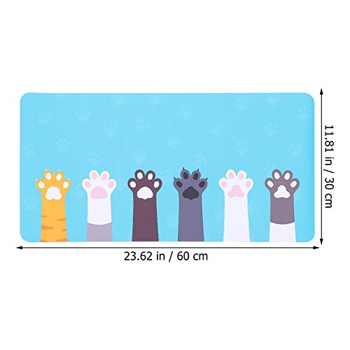 OSALADI Mouse pad com estampa de pata de gato antiderrapante para mesa de computador Tapete de mouse