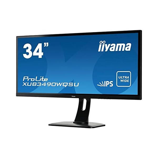 iiyama Prolite XUB3493WQSU-B1 Monitor de 34" UWQHD (3440x1440, panel ADS-IPS, 21:9, 75Hz, 4ms, 2 HDMI, 1 DisplayPort, 2 USB3.0, PIP, Regulable en altura, Pivotante), Negro Mate - Image 3