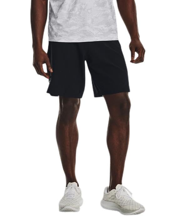Under Armour Men's UA Speedpocket 9'' Shorts 1376998 (US, Alpha, Large, Regular, Regular, Black/Reflective - 001)