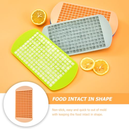 Molde mini para cubitos de hielo de silicona naranja miniatura 3