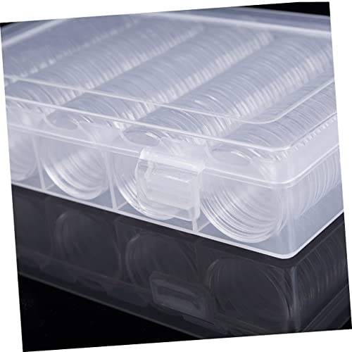 Caja organizadora transparente para colección de monedas 27mm miniatura 5