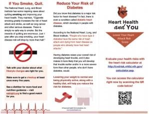 Folleto del corazón - Reduzca su puntaje de riesgo de ataque cardíaco - Paquete de 25