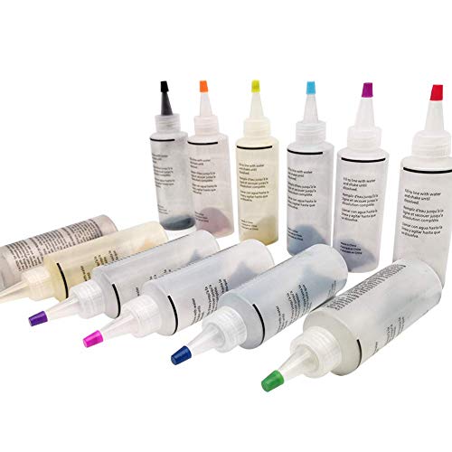 12 Bottles One-Step Tie-Dye Kit,Fabric Textile Paints Colorful Tie Dying Sets, Muti-Color Dyes Permanent Paint for DIY Arts Clothes Fabric