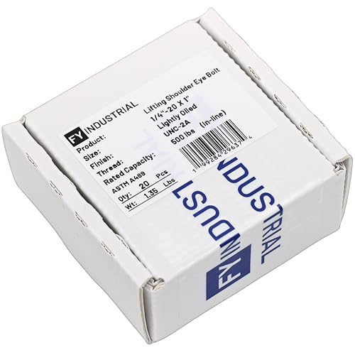 Image of Box of 20 Pcs Lifting Shoulder Eye Bolts 1 /4 inch-20 X 1