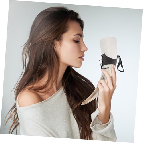 Corne à boire en corne de bœuf grande capacité style rustique avec cuir