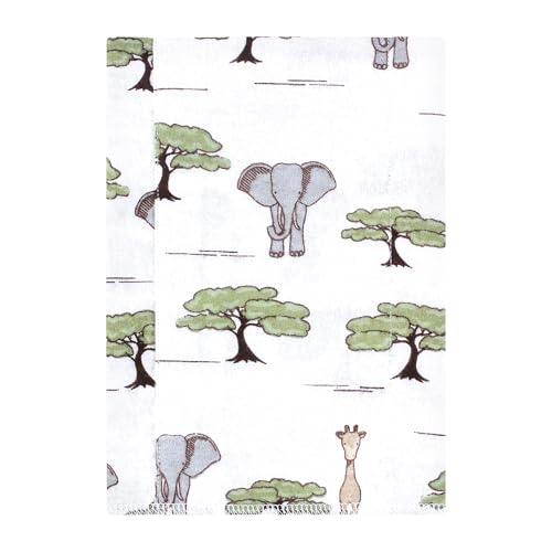 Image of Hudson Baby Cotton Flannel Burp Cloths 4-Pack, Wild Safari Adventures, One Size