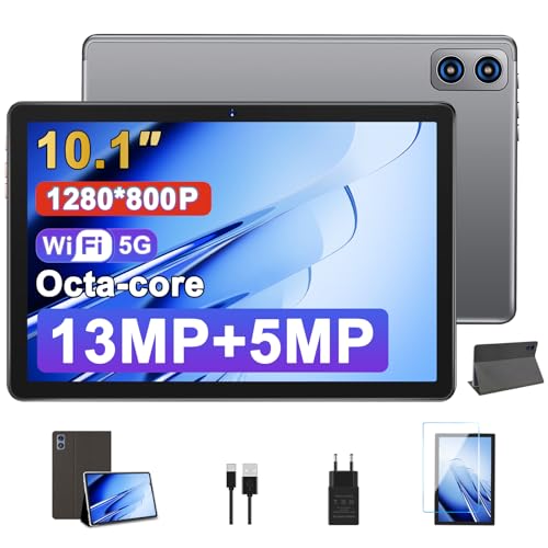 Image of 10.1 inch Tablet PC, 16GB RAM + 128GB ROM /TF 512GB, Octa-Core 2.0 GHz, | 5G WiFi | Bluetooth 5.0 | 8000mAh | 1280 x 800 Pixels Tablet (Gray)
