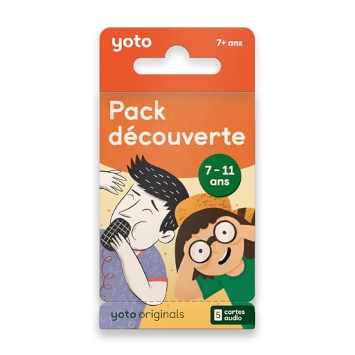 Yoto - Pacchetto scoperta 7-11 anni, collezione di audiolibri per bambini in francese da ascoltare con narratore e scatola delle storie per bambini Player e Mini, prime storie 7-11 anni.